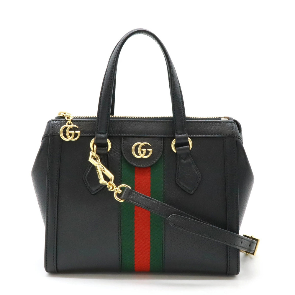 Gucci Ophidia GG Tote Bag Handbag Shoulder Leather Black
